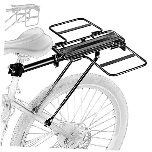 BCR07: Foldable Wide Wings Bike Cargo Rack, Quick Release, Universal, Large