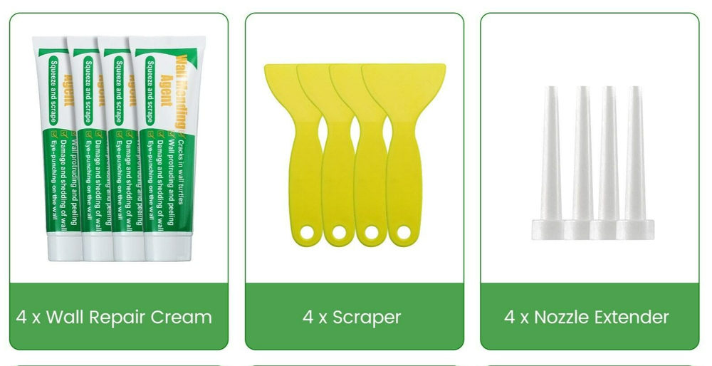 4 Pack Wall Mending Agent Wall Spackle Drywall Repair Paste Kit Quick Fix