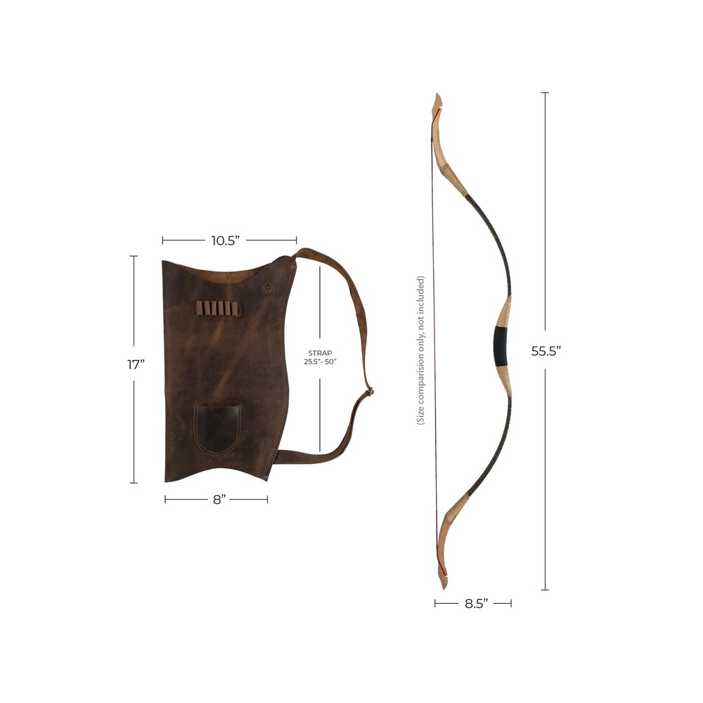 Archery Bow Carrier with Arrow Slots, Adjustable Shoulder Strap, Shooting Tar...