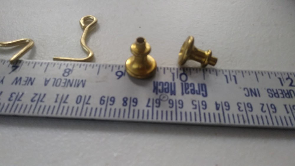 Vintage Window Shutter Hardware - Hook & Knob Set. 6 sets. 450