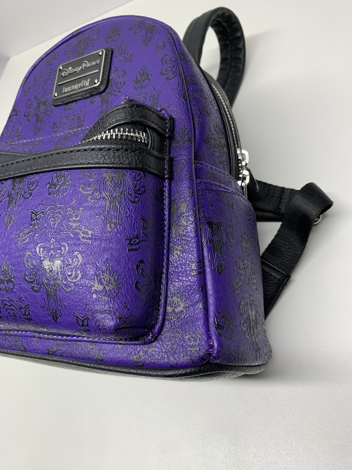 Rare Loungefly Disney Haunted Mansion Purple Backpack Amazing Condition