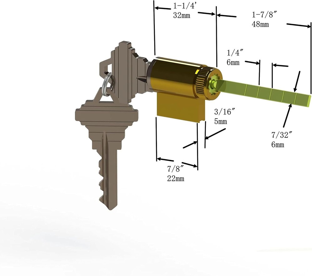 Tailpiece Cylinder Lock Replacement for Door Hardware