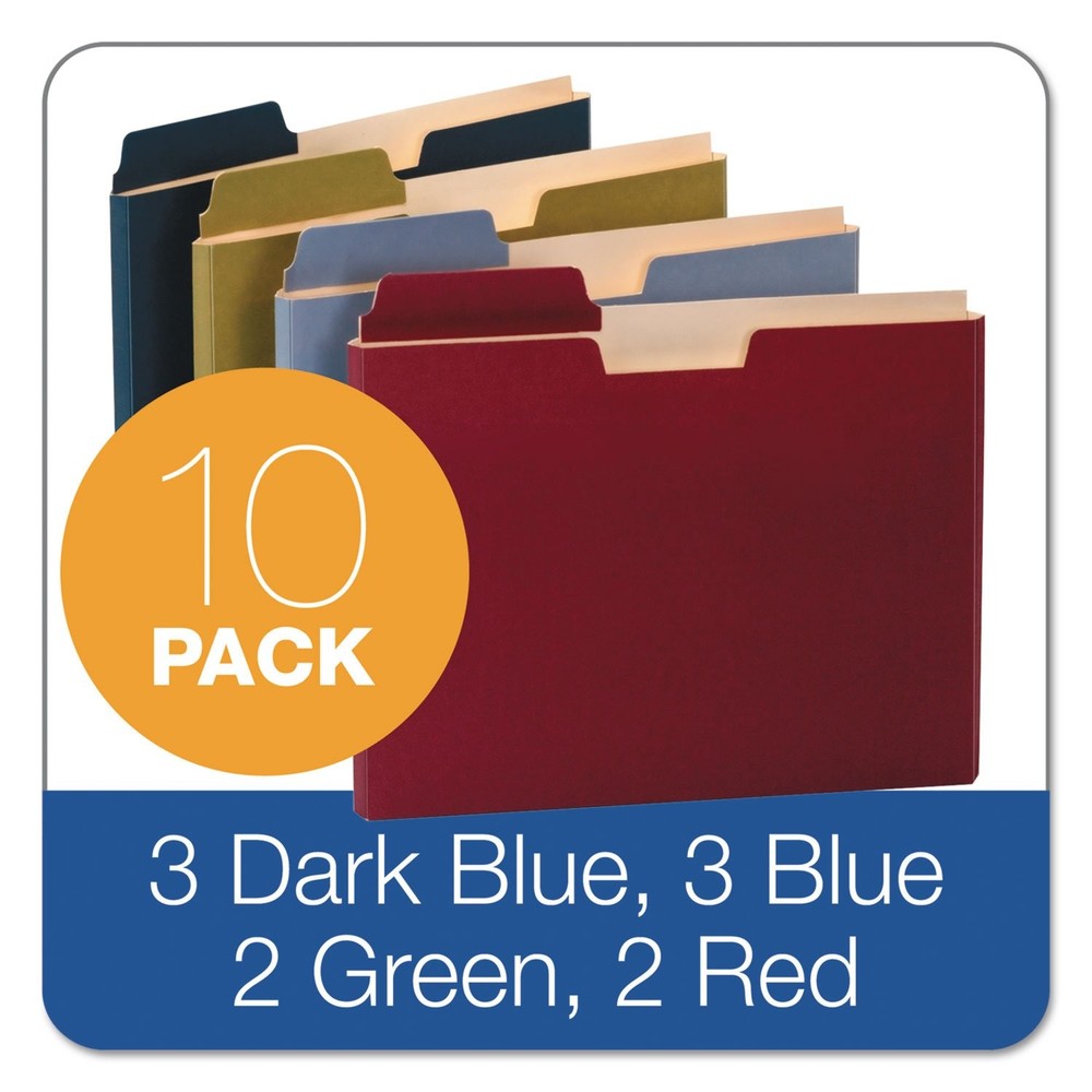 Globe-Weis/File Folder Pockets, 150 Sheet Capacity, Letter Size, Double Top, ...