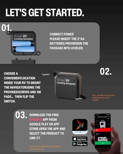 Wireless RV Leveling System, Bluetooth RV Leveler for Campers, RV Leveling