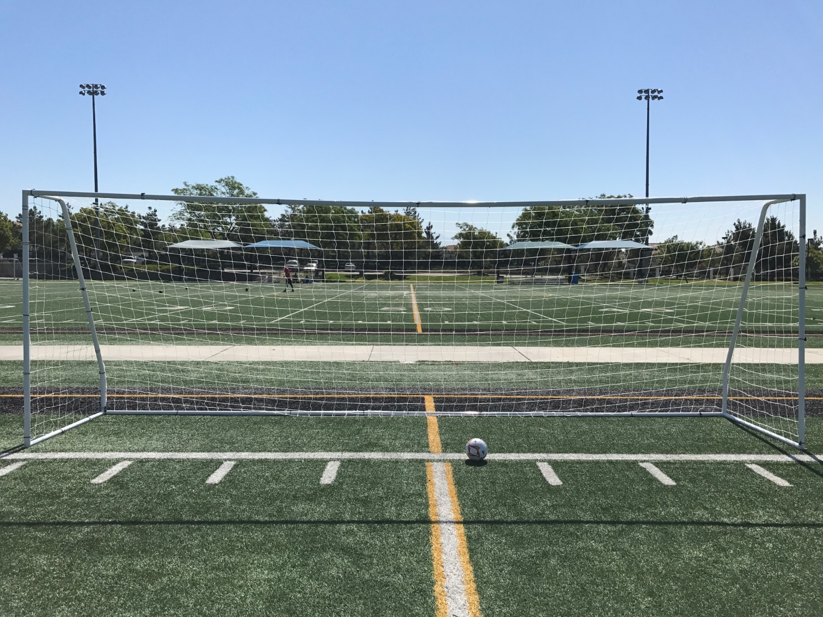 USED PASS Premier® 24X8 FT. FIFA/MLS Size Heavy Duty Steel Soccer Goal(One-Net)