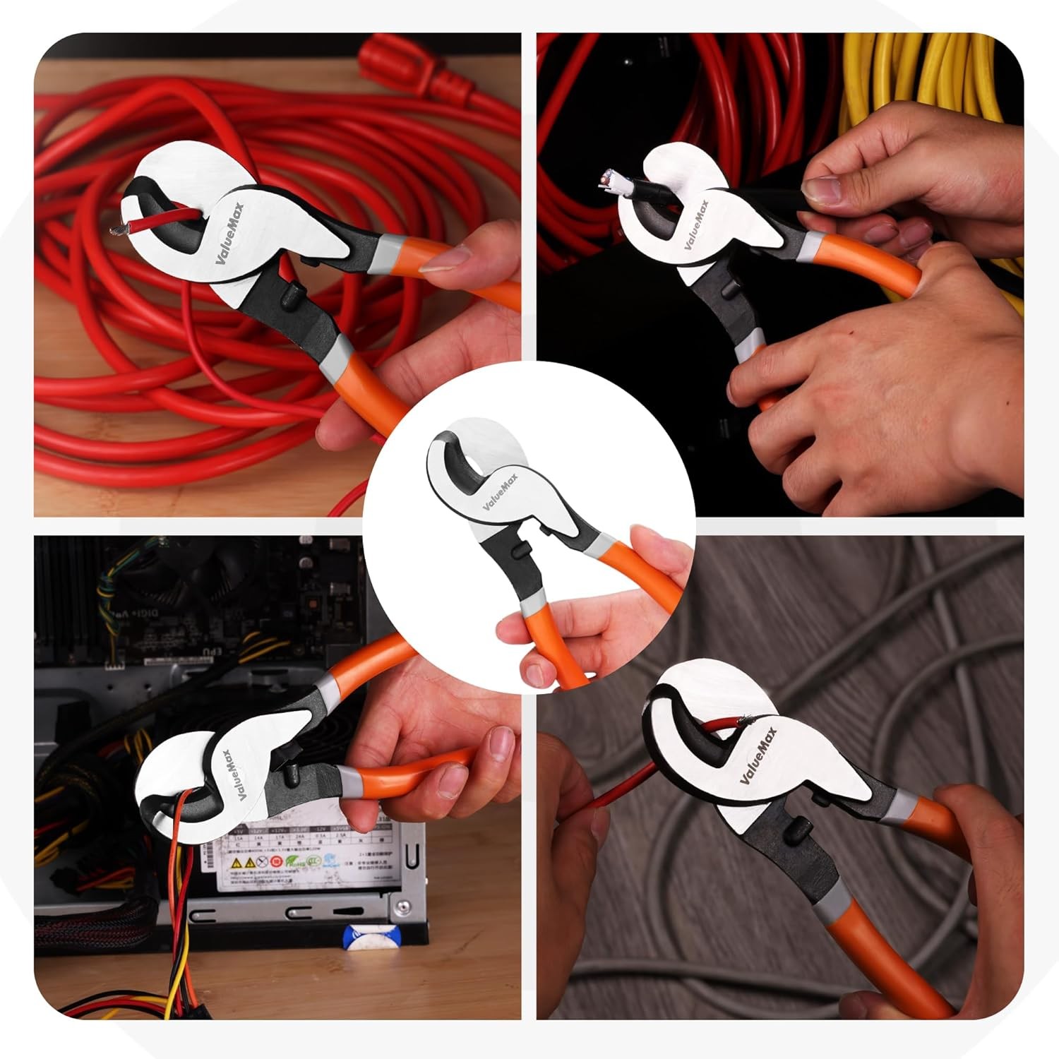 Cable Cutter Heavy Duty Wire Cutting Tool Shears for Aluminum, Copper, Electrica