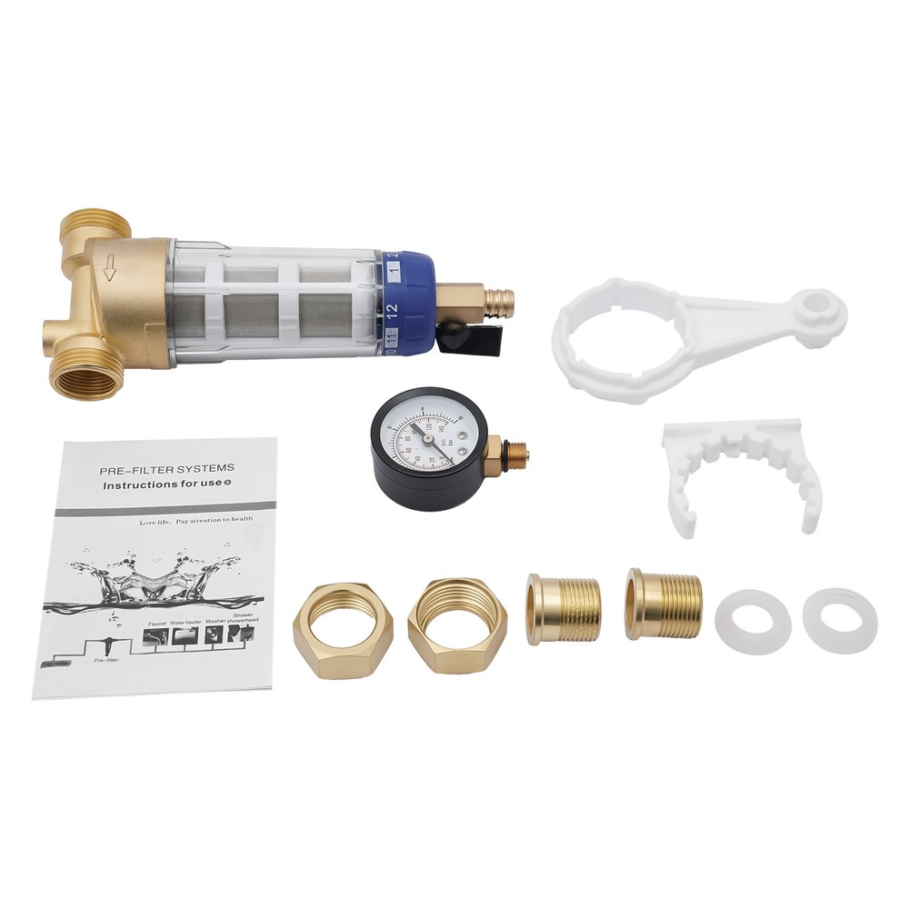 Water Filter, Flushable Prefilter, Reusable and Flushable Pre-Filtration System