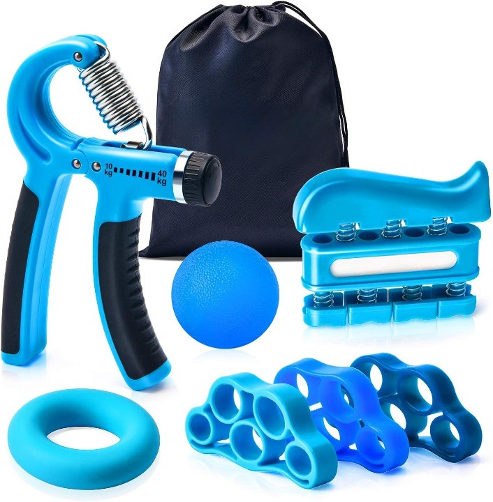 Grip Strength Trainer Kit 7PCS Hand Gripper Finger Exerciser Forearm Trainer Set
