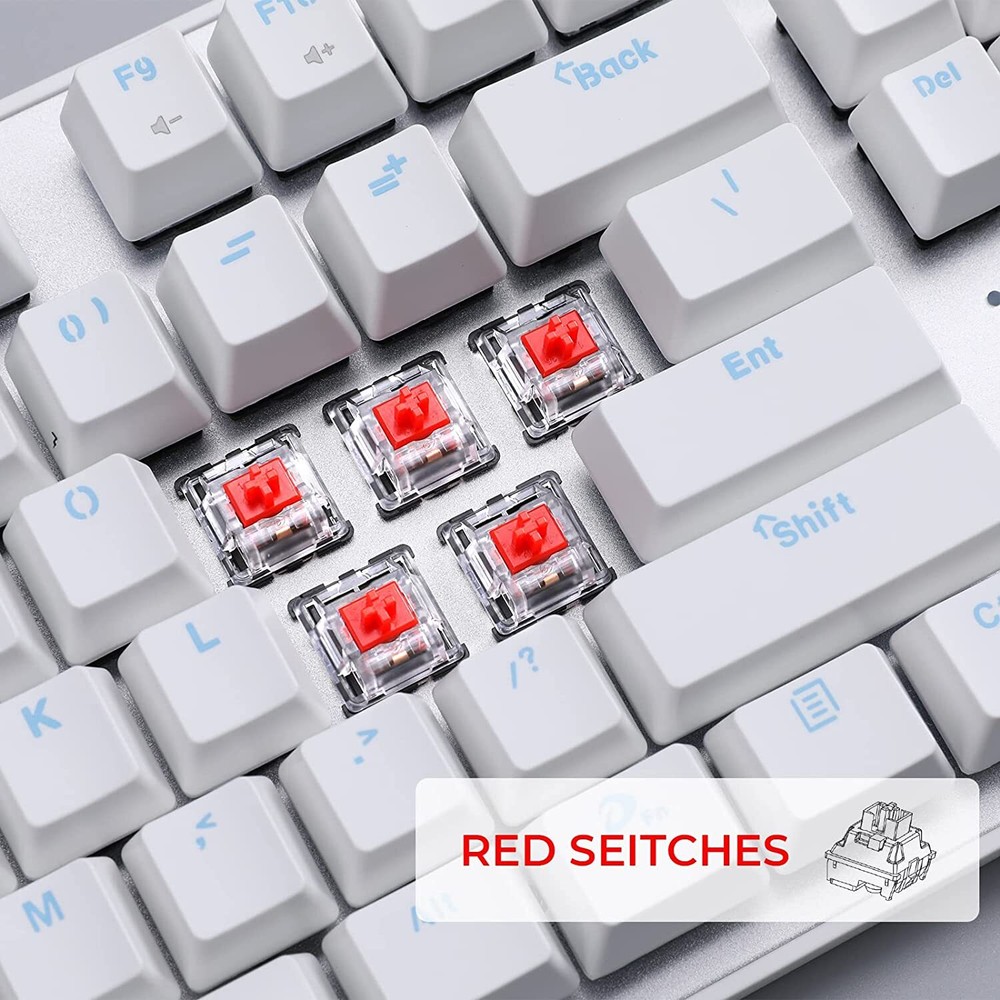 Wireless Working Keyboard, DAREU TKL Ergonomic Mechanical Wireless Keyboard