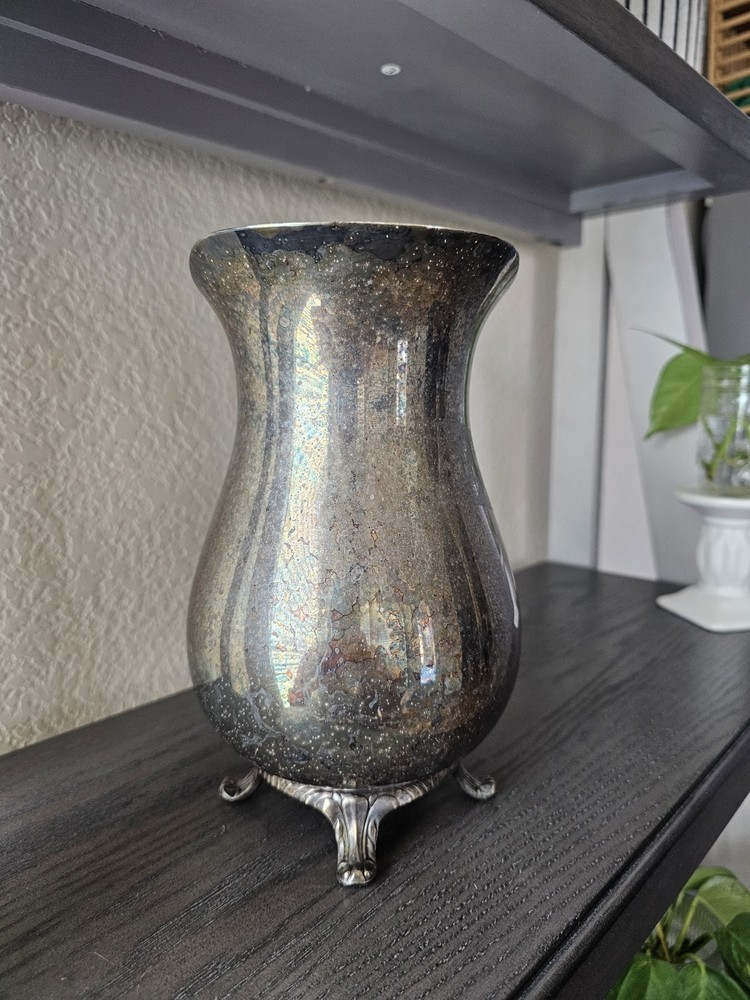 Vintage International Silver Co. footed Water Pitcher Silverplate