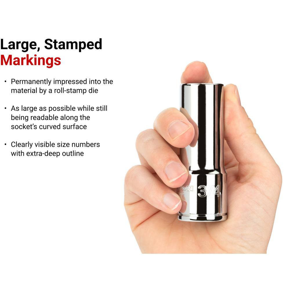 3/4 In. Drive X 19 Mm Deep 6-Point Socket