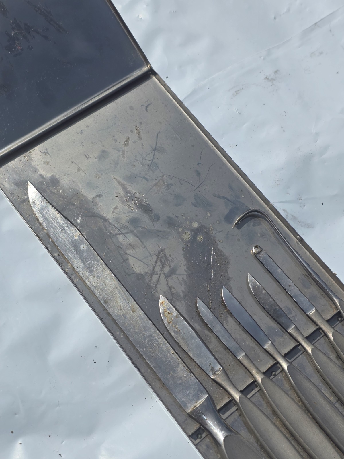 WW1 Antique Surgical Medical Field Gear Medic Set Scalpel Case Military 1912