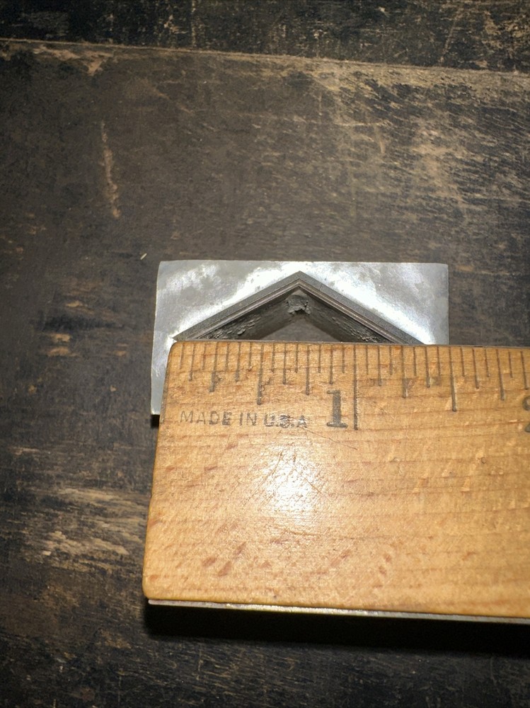 Print Block “ Diamond Frame “ Room For Type, Brass & Lead.