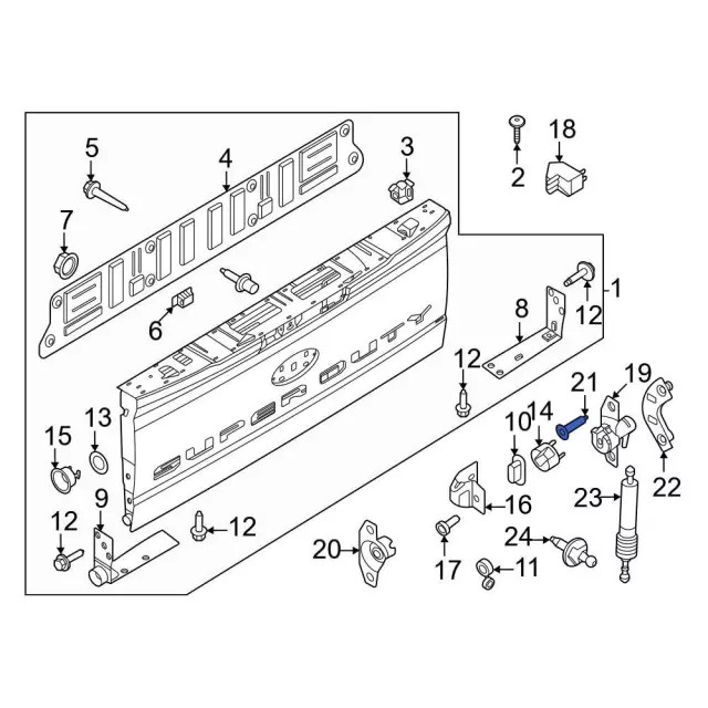 Genuine Ford Tailgate Hinge Bolt W710261-S437
