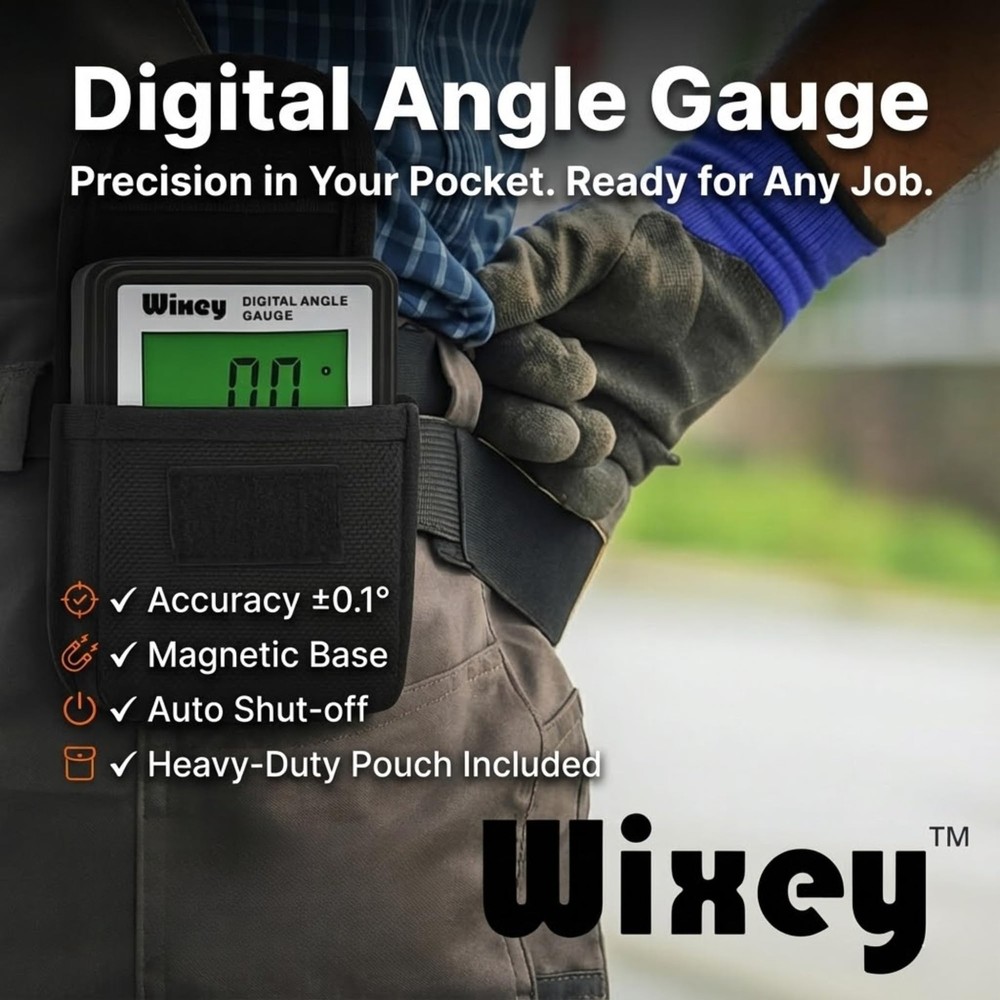 Digital Angle Gauge with Backlight â€“ Easy-To-Read Magnetic Digital Angle Fi...