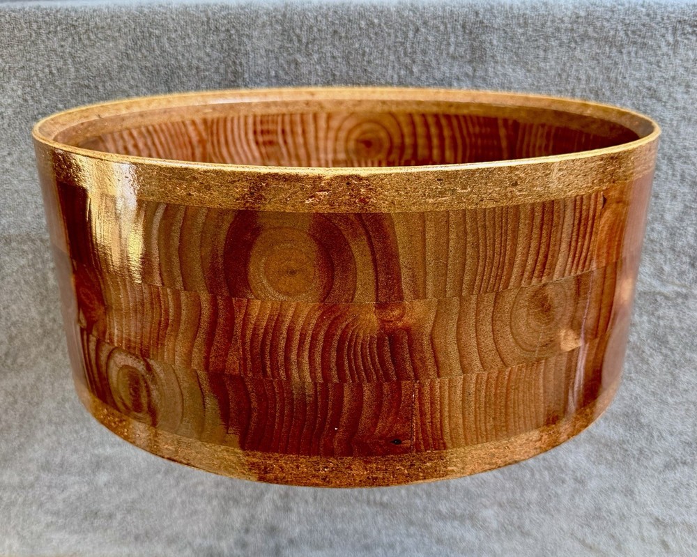 SOLID WOOD 14” X 6” Snare Drum Shell Segmented DIY Free Float Pearl Stave CNC