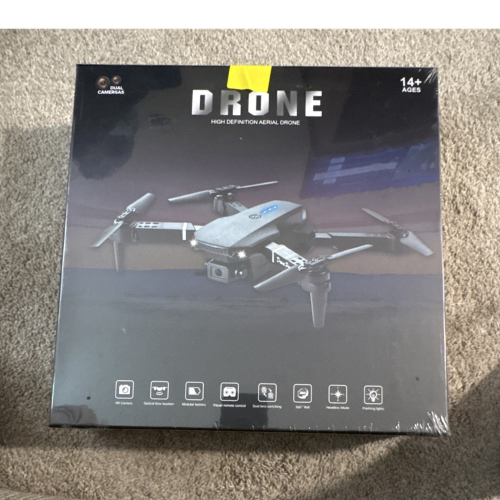 Drone E88 Quadcopter HD Dual Cameras Foldable Headless Mode Positioning Lights