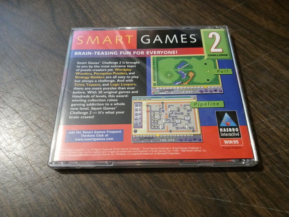 Smart Games 2 (1998, CD-ROM, Hasbro Interactive)