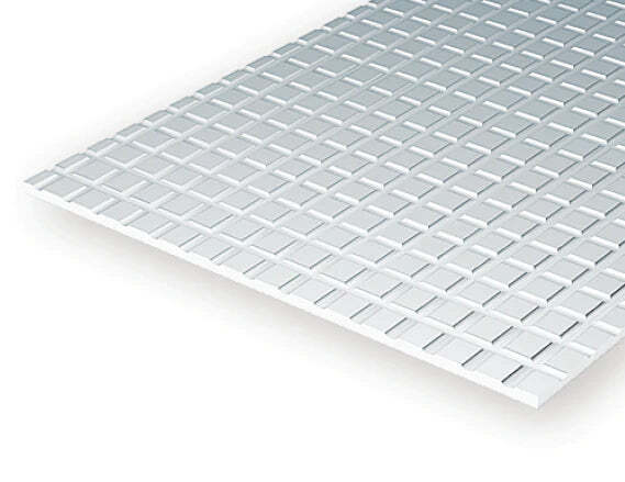 Evergreen Scale Models 4504 Styrene Square Tile 1/6"