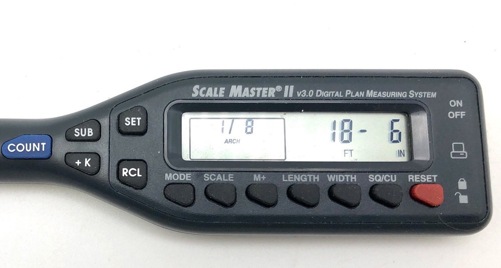 SCALE MASTER II V3.0 MODEL 6130 DIGITAL PLAN MEASURING TOOL