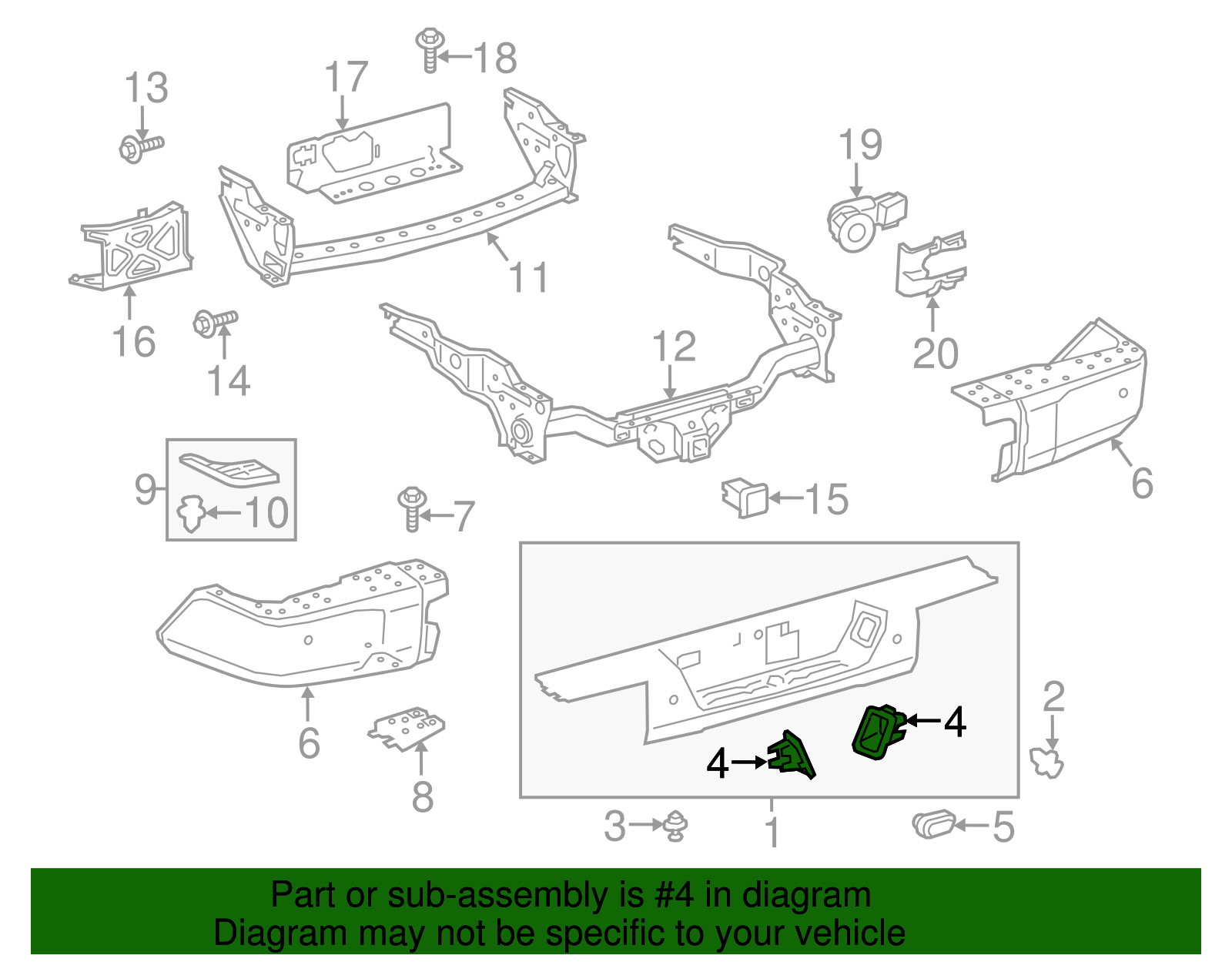Genuine Toyota License Plate Light Lens (Right Rear) 52155-0C040