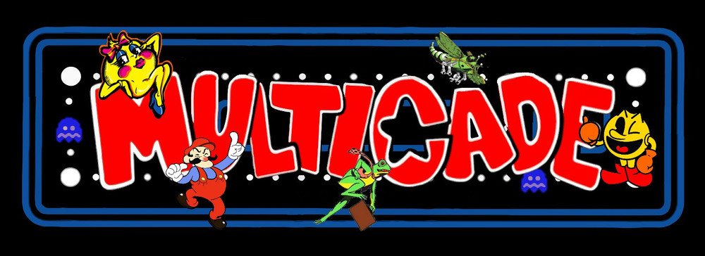 Arcade Classics Marquee Multicade Art Sticker  16" × 4" (01604)