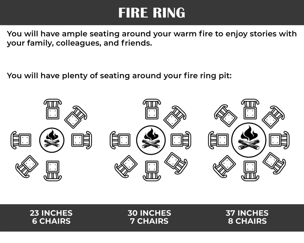 Mystical Fire Ring, Custom Heavy Duty Elvish Fire Ring, Backyard Fire Pit