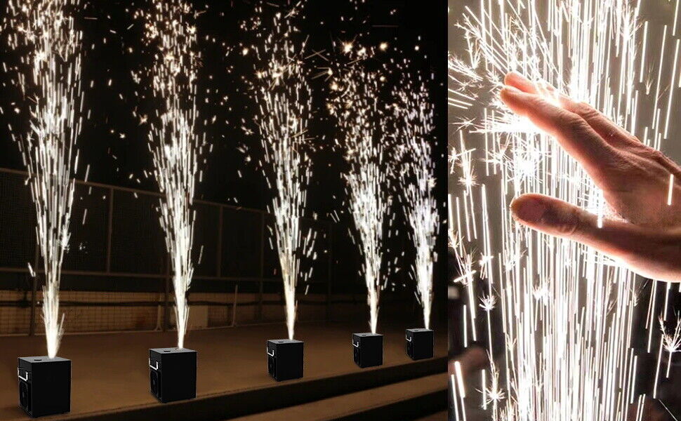 4PCS 700W Cold Spark Machine Firework Stage Effect DMX Wedding with Flight Case