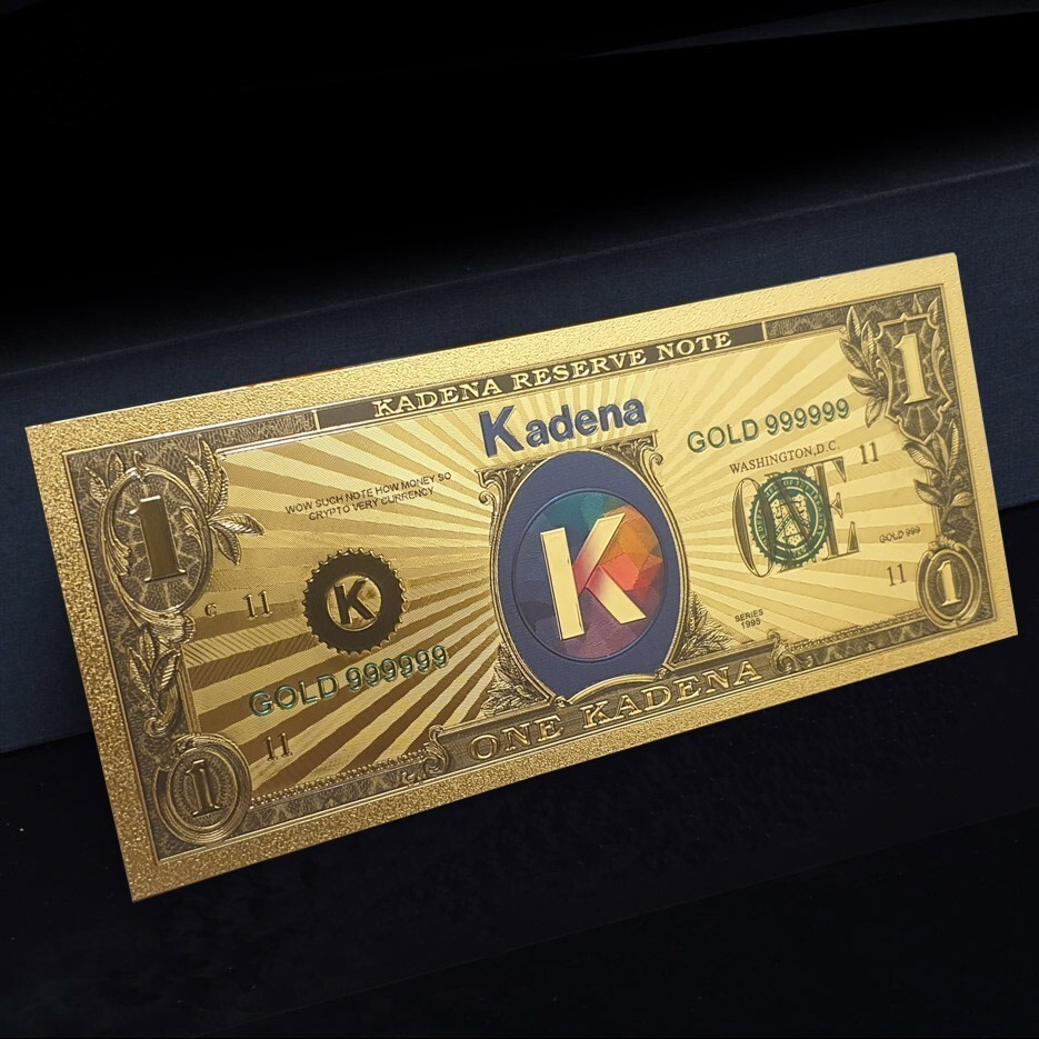 Kadena Commemorative Gold Foil Reserve Note - Virtual CryptoCurrency KDA