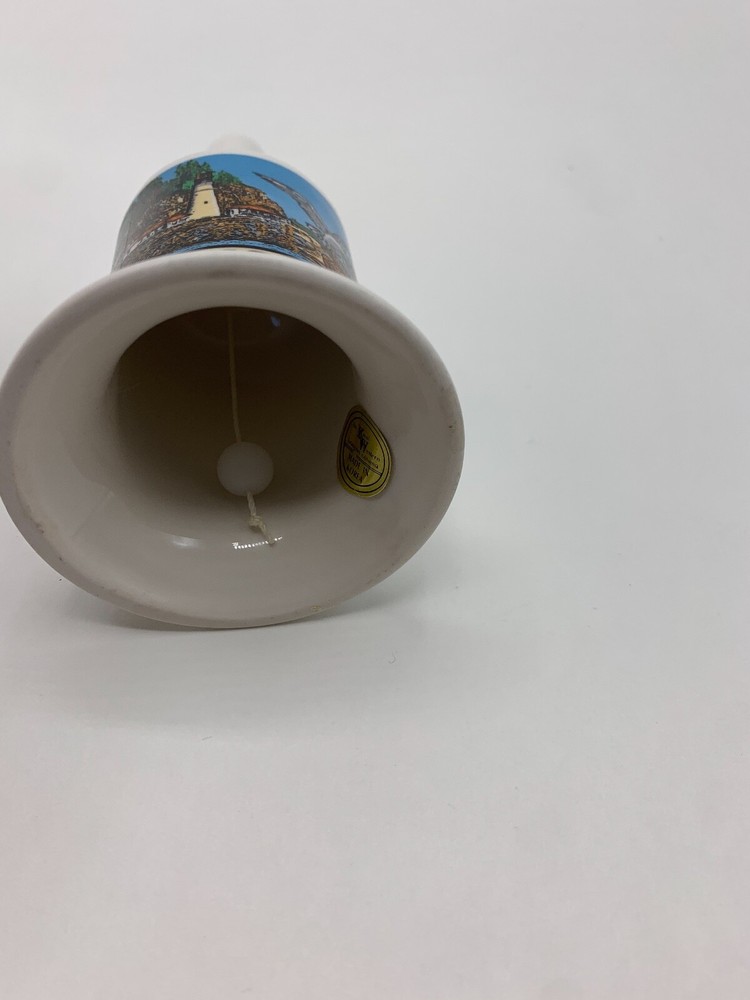 Ceramic Bell Maine Coast White 5" Tall