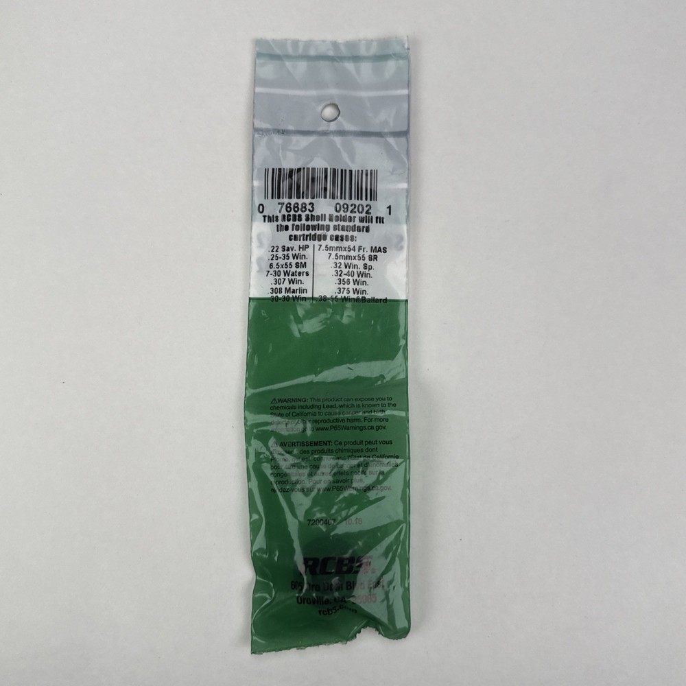 RCBS Shell Holder #2 09202 New