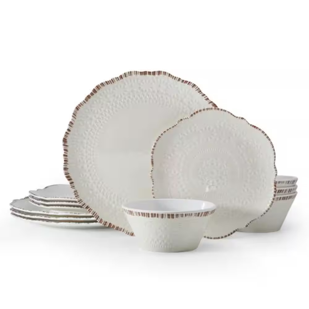 Chateau 12-Piece Melamine Dinnerware Set