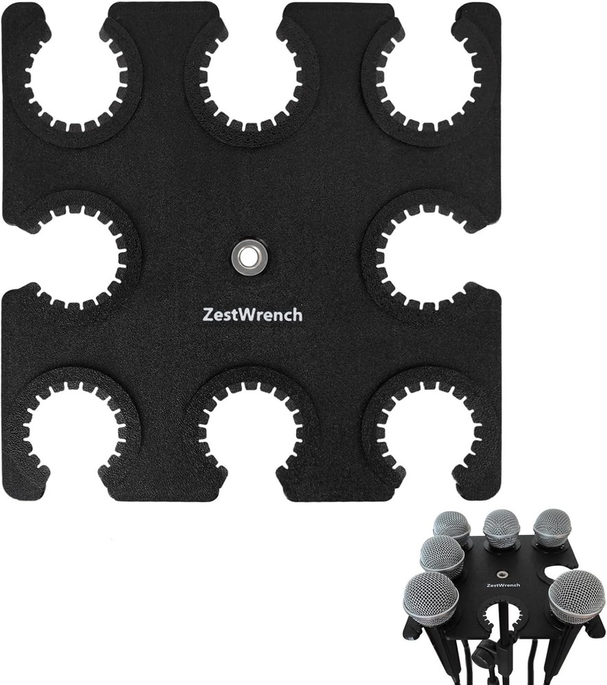Microphone Holder Multi Mic Holder for Wired and Wireless Mics Multiple Micro...
