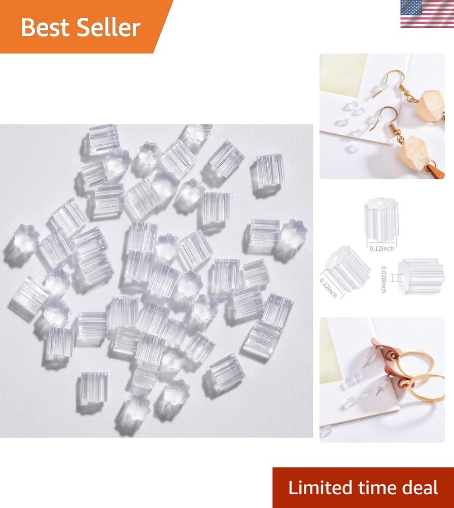 Soft Silicone Earring Stoppers – 200PCS Hypoallergenic, Secure & Comfortable Fit