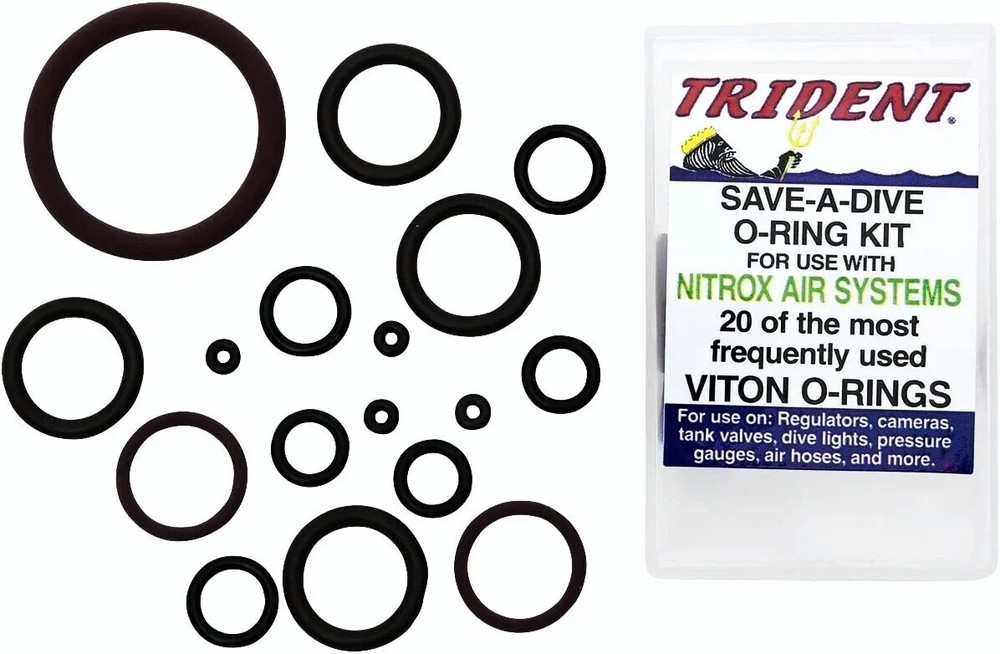 Trident 20pc Viton O Ring Kit for Nitrox Scuba Systems with Storage Case