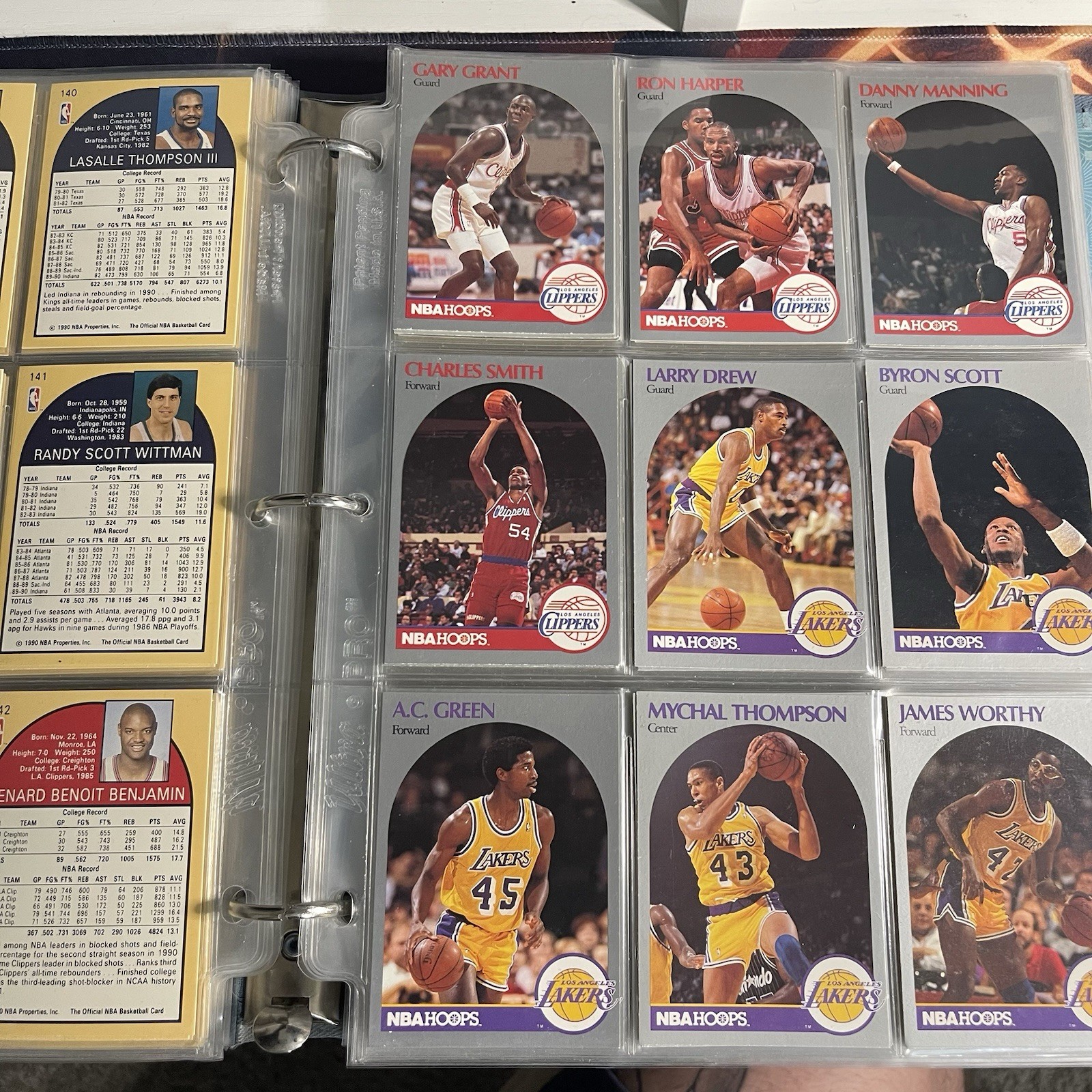 Binder Full of Vintage Basketball Cards