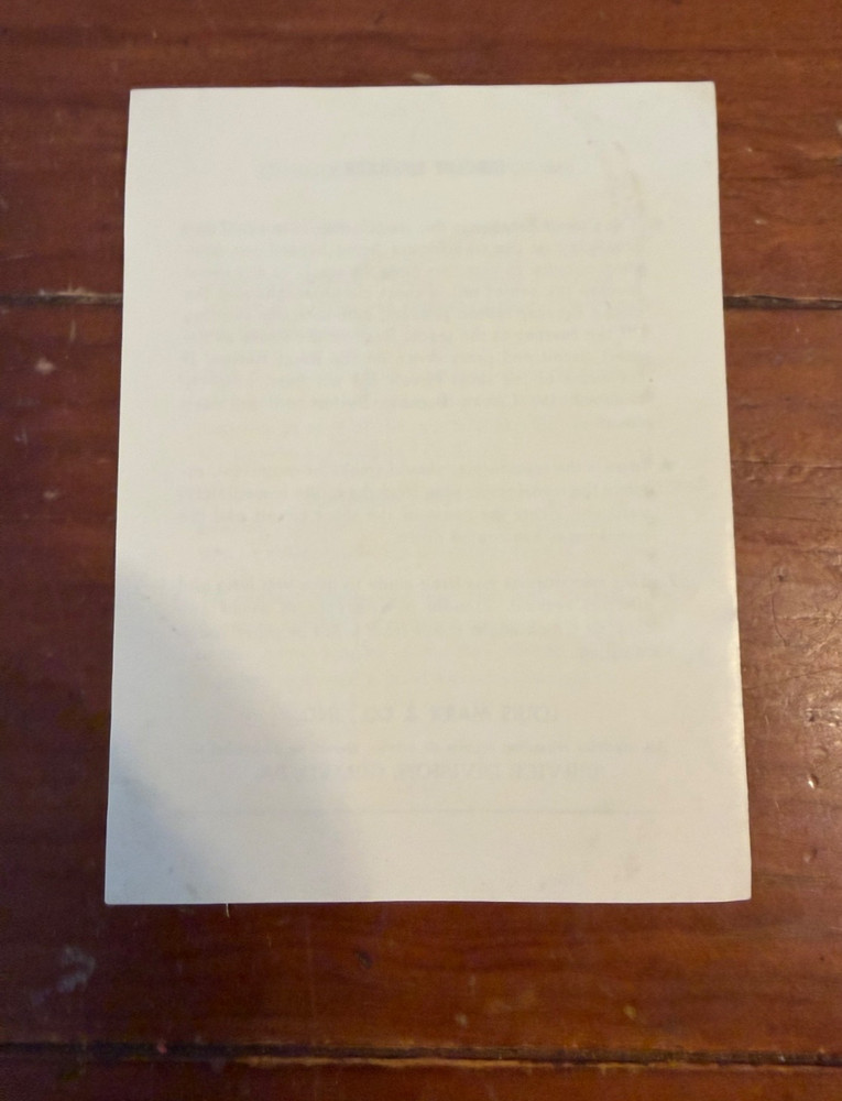 Marx Trains Transformer Instructions Manual Post War