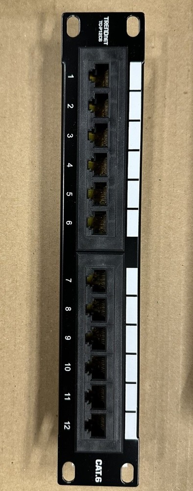 TRENDnet TC-P12C6 12-Port Cat6 Unshielded Patch Panel,