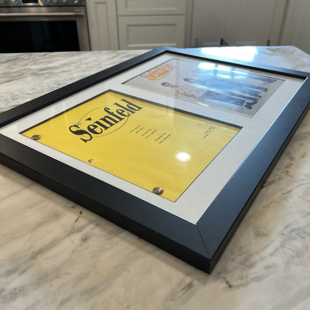 Seinfeld Production Used Script - Producer Handwritten Note - Framed - 1995