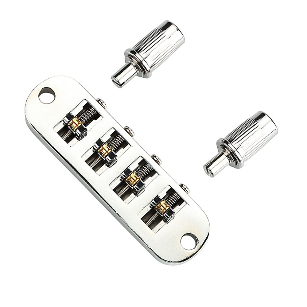 Roller Saddle Bridge Replacement Lightweight 4 String Guitar Bridge For HPGF