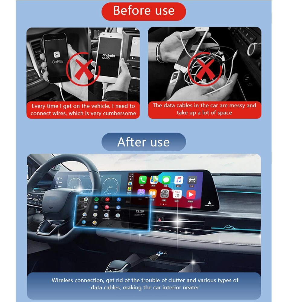 CarlinKit 5.0 MINI Ultra Wireless CarPlay Android Auto Adapter Auto ConnectionMR