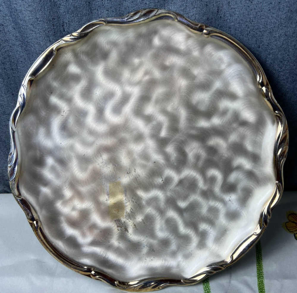 WMF IKORA Germany Silver Plated 12" Serving Dish Tray Platter Ruffled Edge FFRA