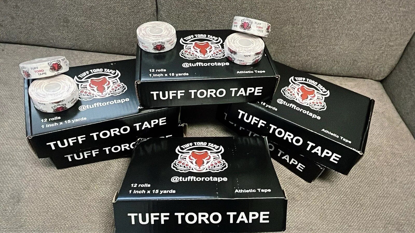 Tuff Toro Tape 12 rolls Athletic Tape 1 in X 15 Yards Boxing, MMA, Kickboxing
