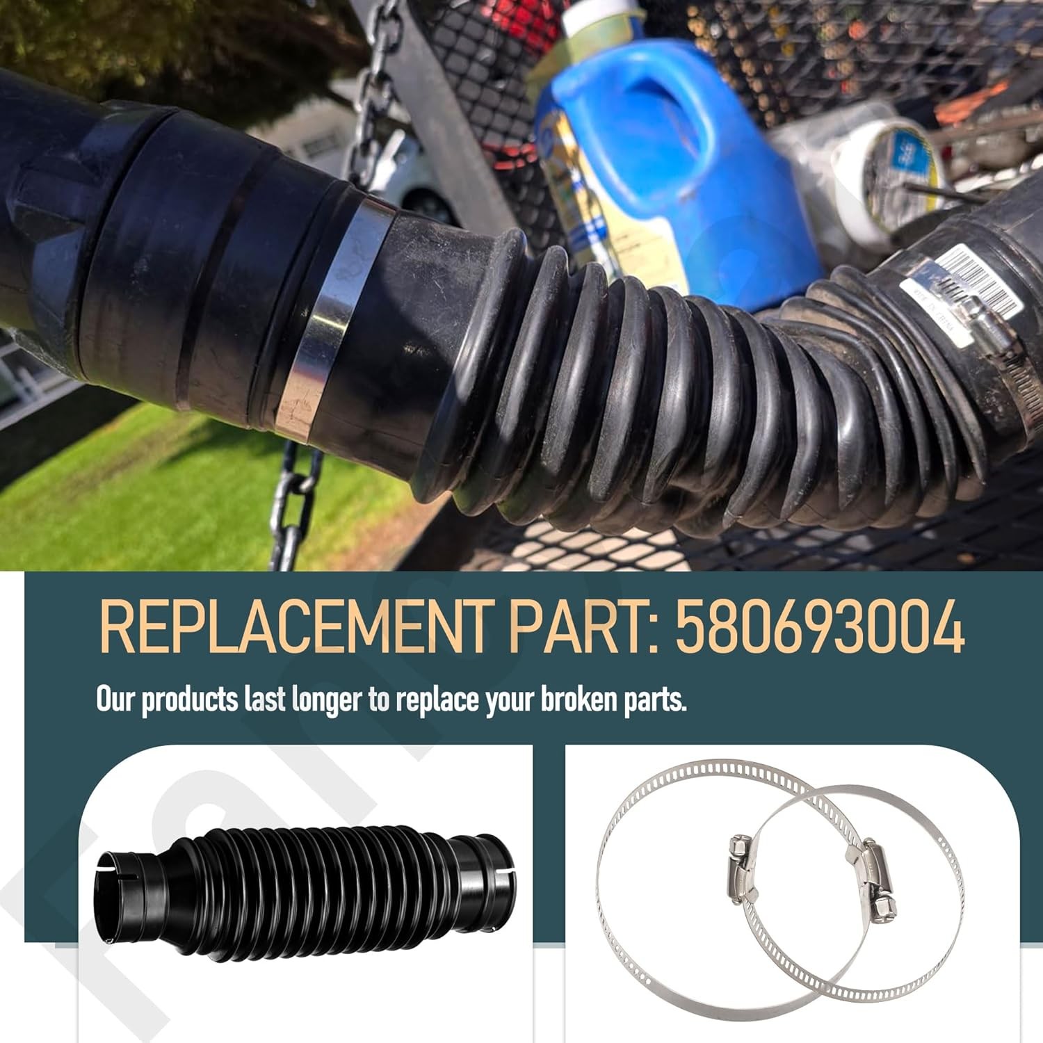 580693004 LEAF BLOWER FLEX TUBE FOR RYOBI BP42 RYBP42 RY08420 W