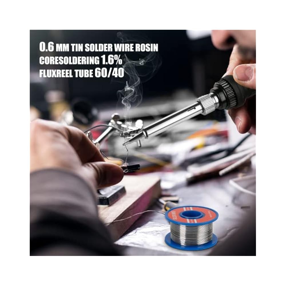 Efficient 60W Soldering Iron with 5pcs Tips, 10,in,1 Temp