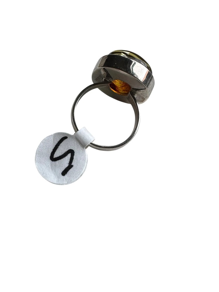 Baltic Amber Solid 925 Sterling Silver Ring 5