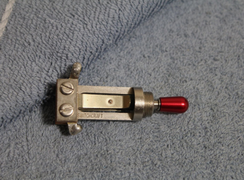 LP style thread on aluminum toggle switch tip, 8-32 thread - Crimson Red