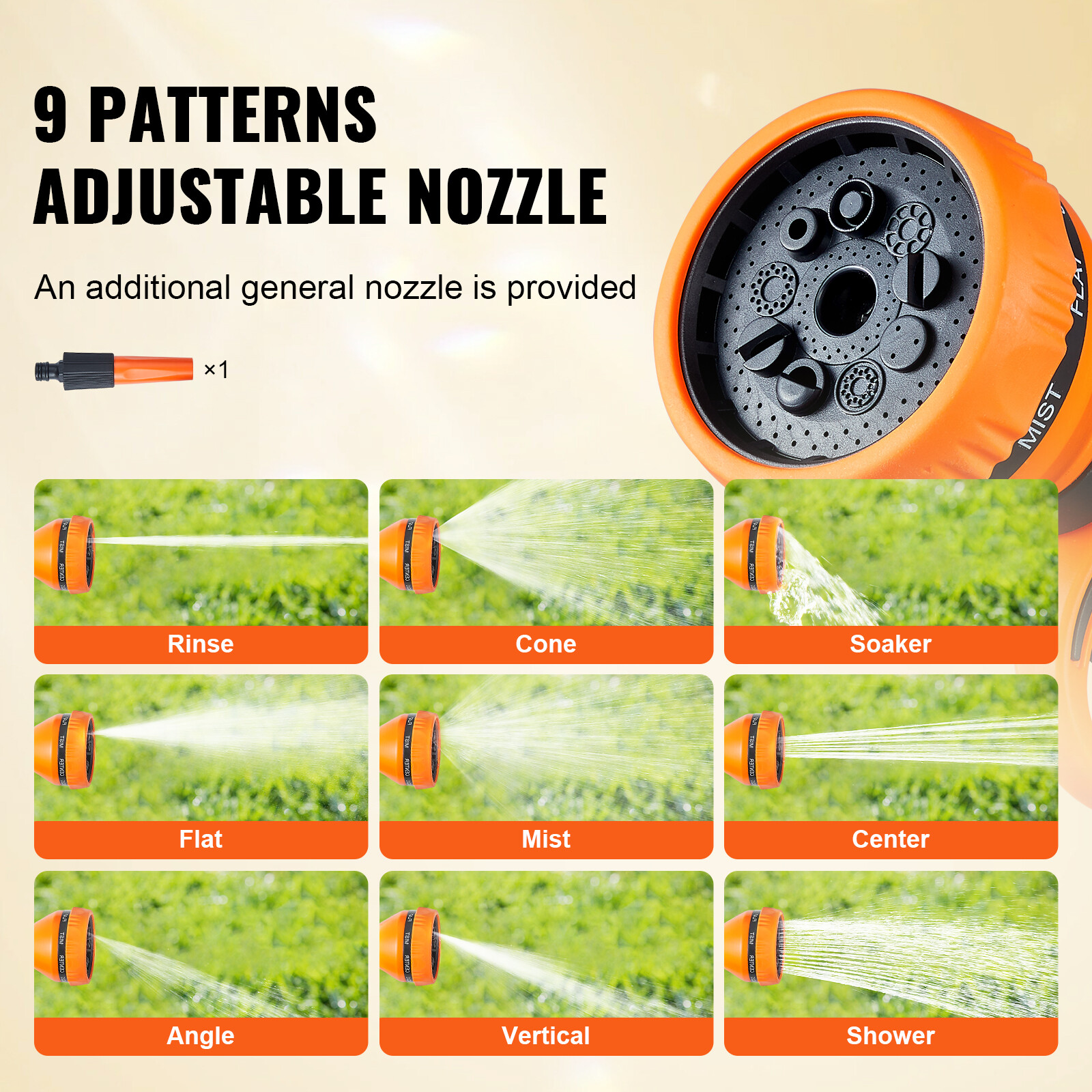 VEVOR Retractable Hose Reel Water Hose Reel 100'x1/2" 180° Swivel Wall-Mounted