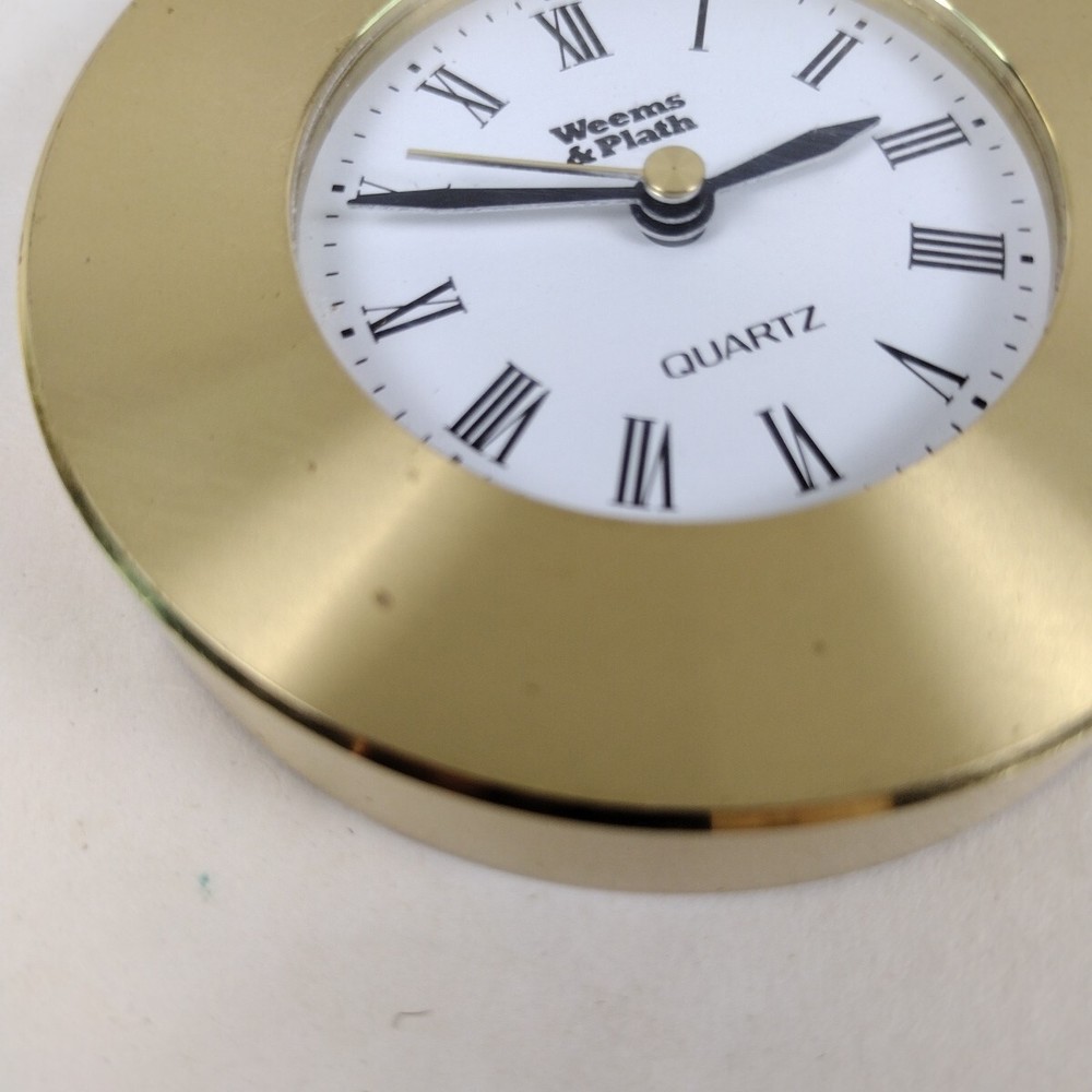 Weems & Plath Brass Chart Weight Clock 3 inch diameter