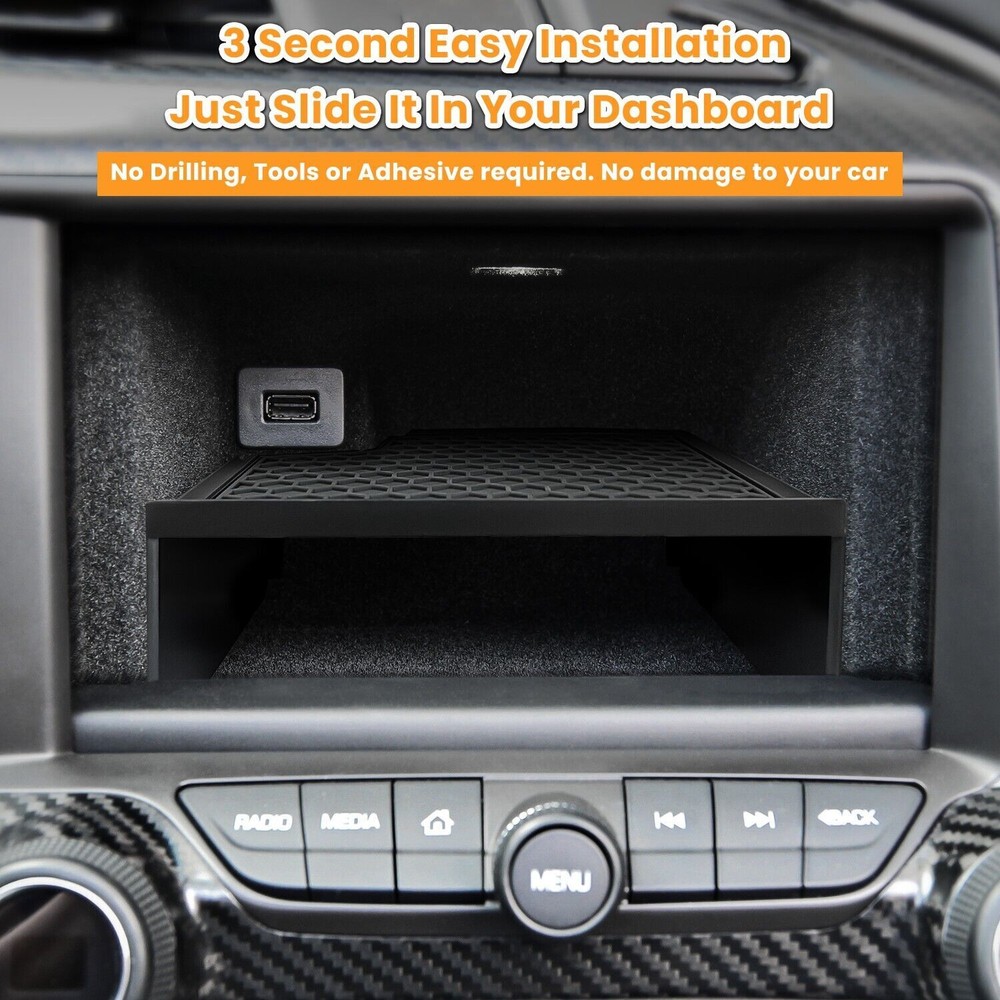 Dashboard Display Storage Bin Tray Holder Compatible for Chevrolet Corvette C7